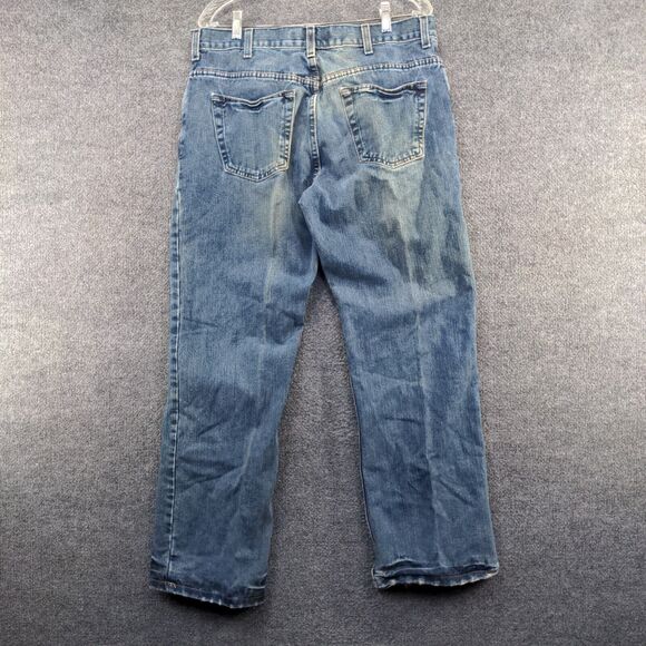 Old Navy Men's Boot-Cut Leg Jeans Blue 36x32 Stone Wash Denim 5-Pocket - Picture 5 of 11